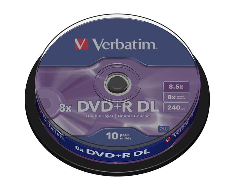 Verbatim DVD+R DL 8,5GB 8x 10-pack Spindel