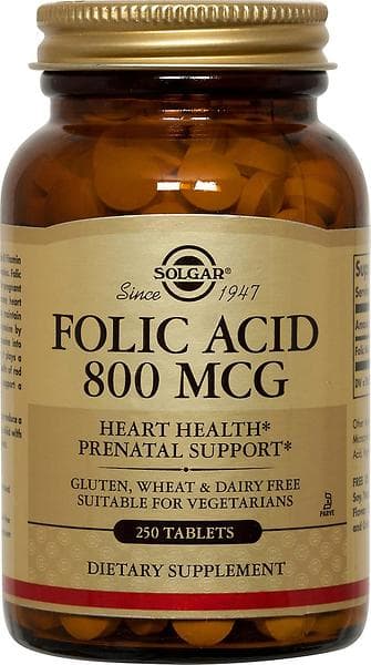 Solgar Folic Acid 800mcg 250 Kapslar