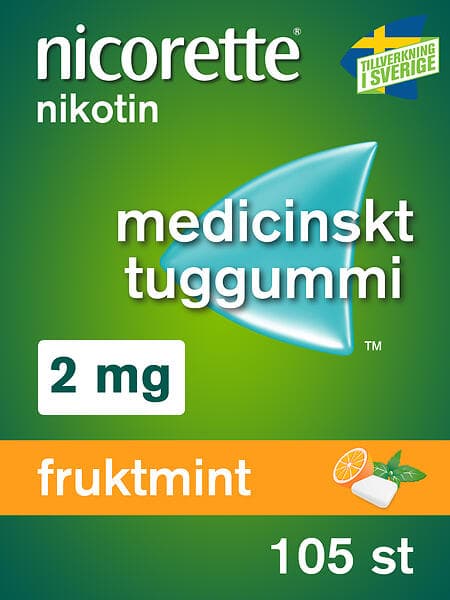 Nicorette Tuggummi Fruktmint 2mg 105st