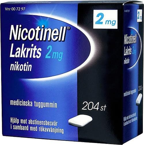 Nicotinell Lakrits Medicinskt Tuggummi 2mg 204st