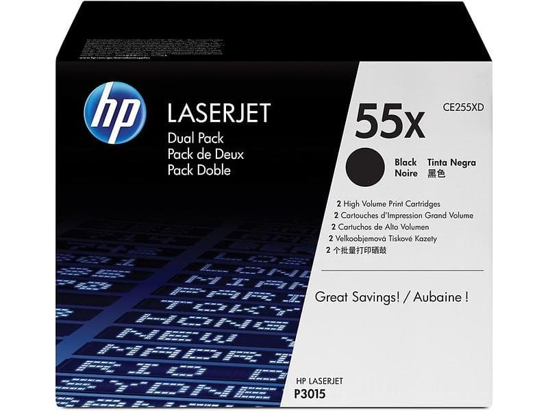 HP 55X (Svart) 2-pack