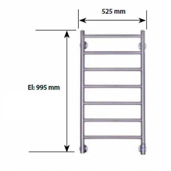 Somatherm Solvik LS-1000 BC 230V 100W 525x955 (Krom)