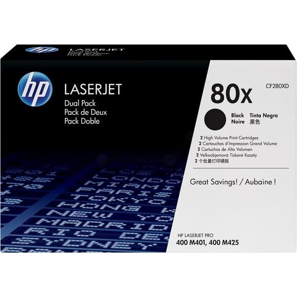 HP 80X (Svart) 2-pack