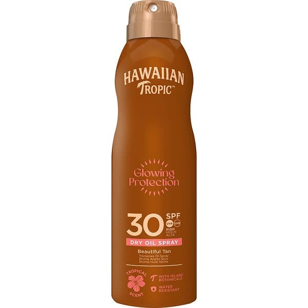 Hawaiian Tropic Glowing Protection Dry Oil Spray SPF30 180ml