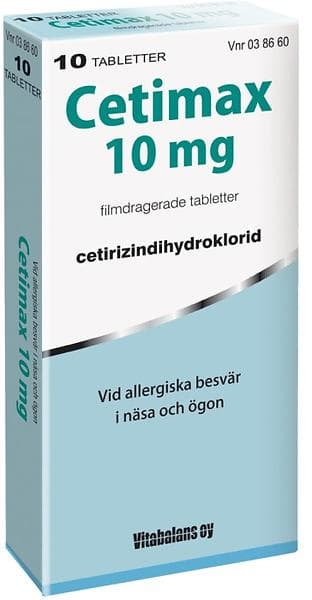 Cetimax 10mg 10 Tabletter