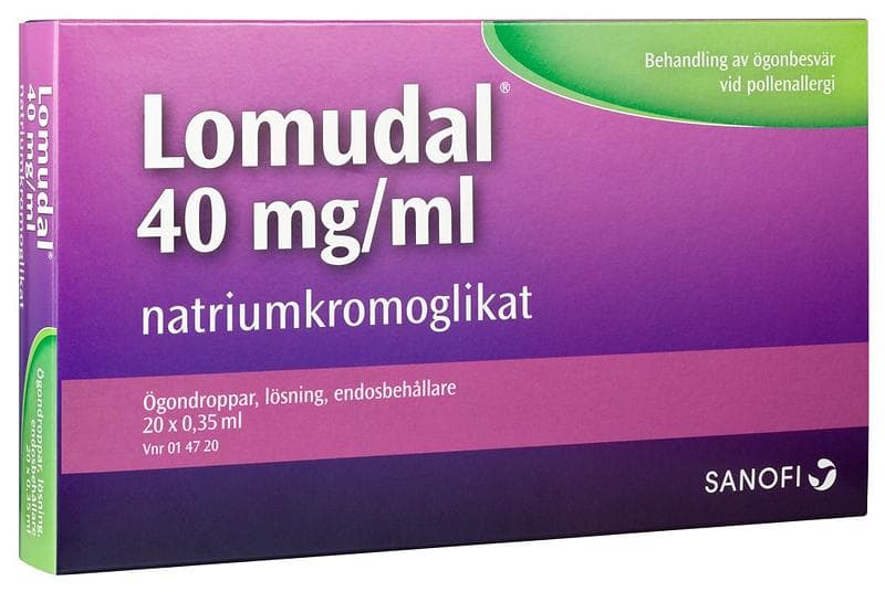 Lomudal Ögondroppar 40mg/ml 7ml 20 Doser