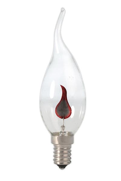 Calex Tip Candle Lamp Flicker Flame 2000K E14 3W