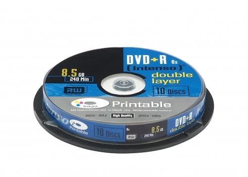 Intenso DVD+R DL 8,5GB 8x 10-pack Spindel Inkjet