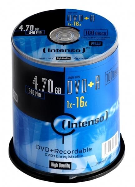 Intenso DVD+R 4,7GB 16x 100-pack Spindel