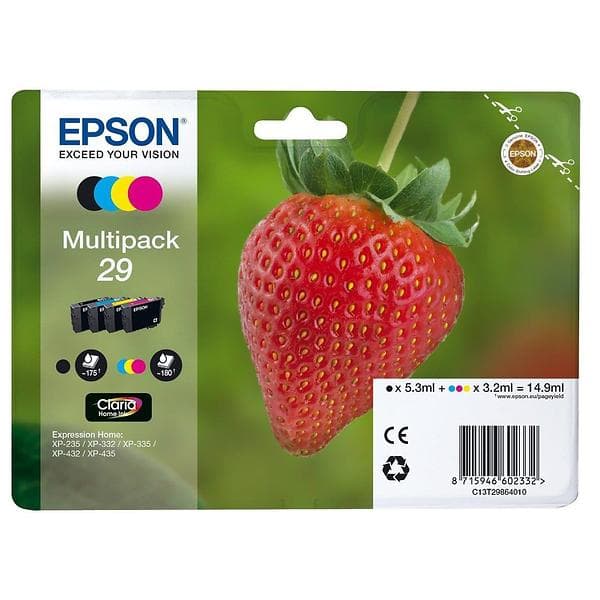 Epson 29 (Svart/Cyan/Magenta/Gul)