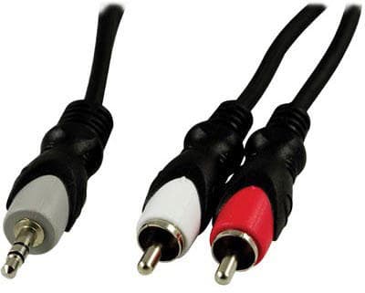 Deltaco AWG28 3.5mm - 2RCA 20m