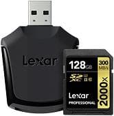 Lexar Professional SDXC Class 10 UHS-II U3 2000x 128GB