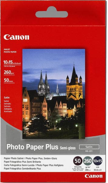 Canon SG-201 Photo Paper Plus Semi-gloss Satin 260g 10x15cm 50st