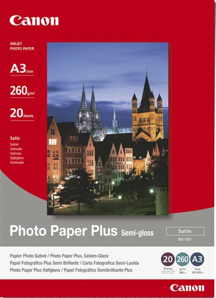 Canon SG-201 Photo Paper Plus Semi-gloss Satin 260g A3 20st