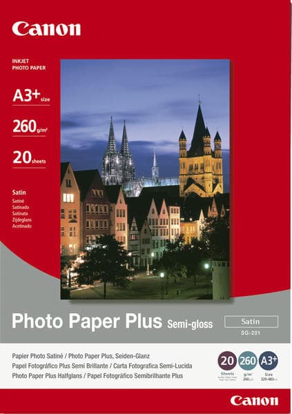 Canon SG-201 Photo Paper Plus Semi-gloss Satin 260g A3+ 20st