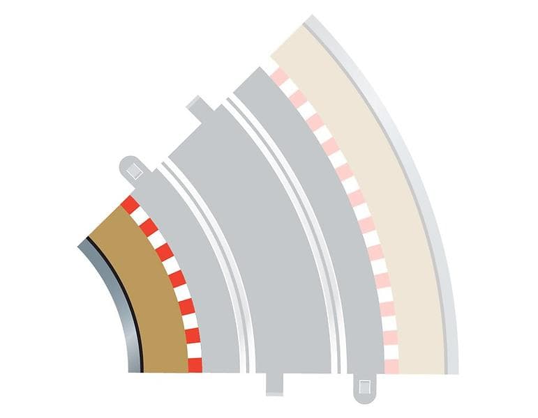 Scalextric Radius 2 Curve Inner Borders 45° (C8225)