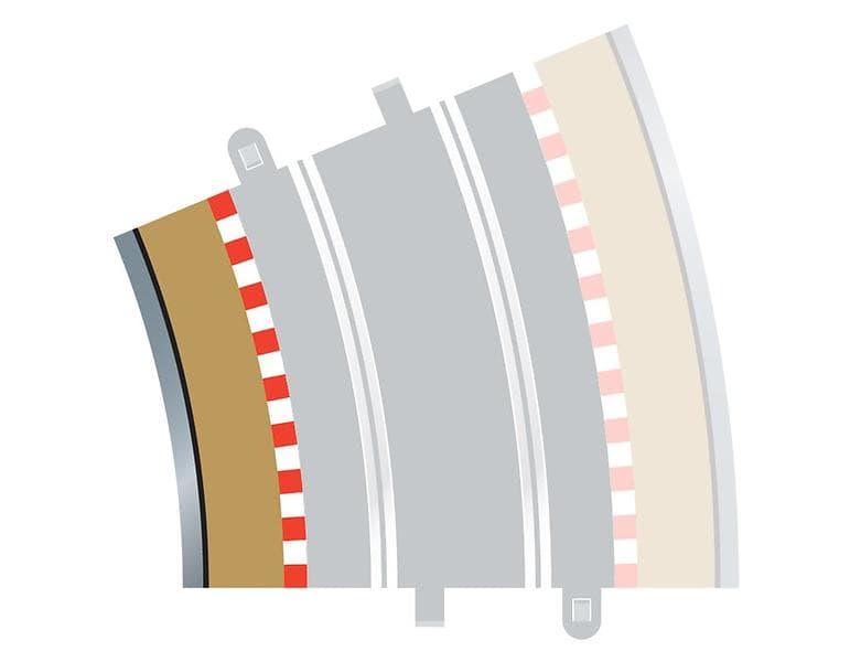 Scalextric Radius 4 Curve Inner Borders 22.5° (C8282)