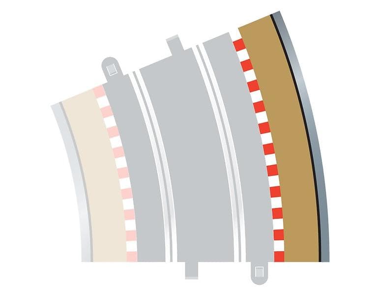 Scalextric Radius 4 Curve Outer Borders 22.5° (C8238)