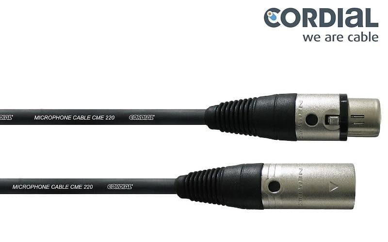 Cordial CME220 XLR - XLR M-F 2,5m