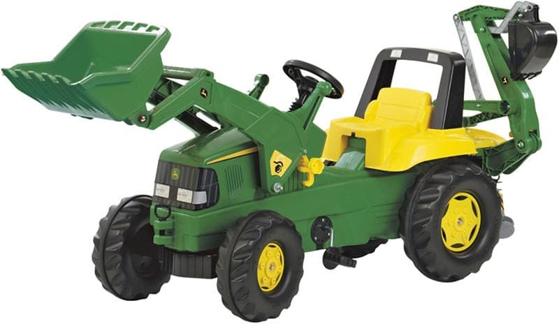 Rolly Toys Junior John Deere + Junior Loader & Backhoe