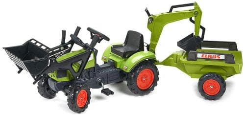 Falk Toys Claas Arion 410 + Loader + Backhoe + Trailer (2040N)