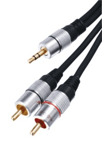 HQ Super Silver 3.5mm - 2RCA 10m