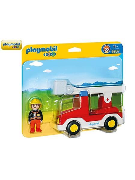 Playmobil 1.2.3 6967 Brandbil med Stege