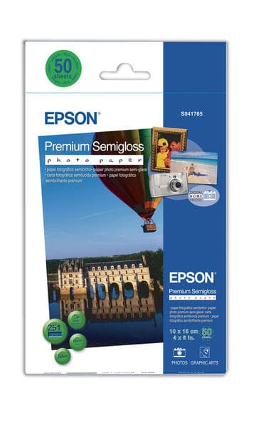 Epson Premium Semi-gloss Photo Paper 251g 10x15cm 50st