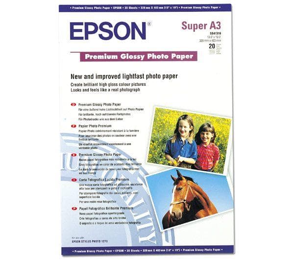 Epson Premium Glossy Photo Paper 255g A3+ 20st