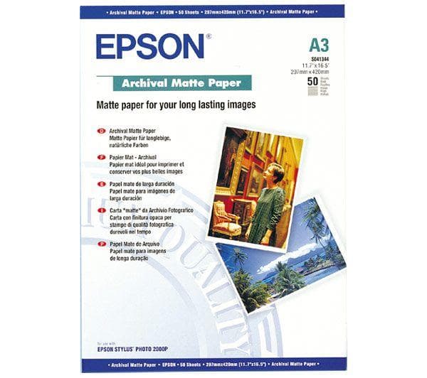 Epson Archival Matte Paper 192g A3 50st