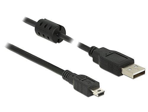 DeLock Ferrit USB A - USB Mini-B 2.0 5m
