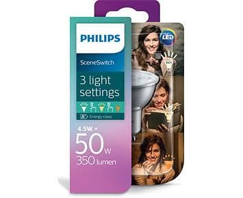 Philips SceneSwitch LED Spot 350lm 2700K GU10 4,5W (Dimbar)