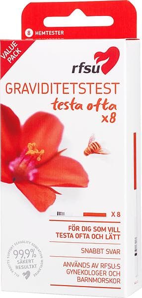 RFSU Testa Ofta Graviditetstest Sticka 8-pack