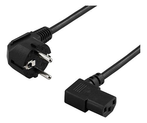 Deltaco CEE 7/7 - IEC C13 (2x angled) 10m