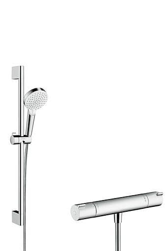Hansgrohe Ecostat 1001 CL med Vario dusjsett 27817400 (Vit/Krom)
