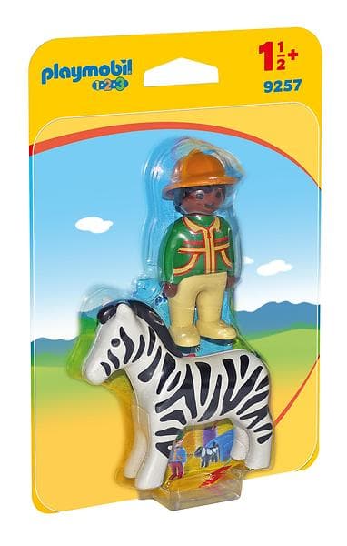 Playmobil 1.2.3 9257 Pojke Med Zebra