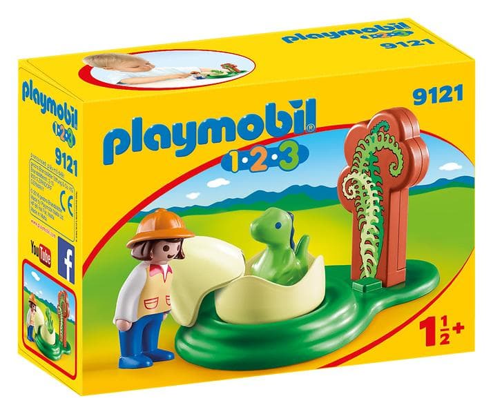 Playmobil 1.2.3 9121 Flicka med Dinosaurieägg