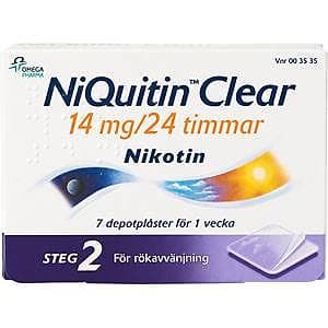 NiQuitin Clear Depotplåster 14mg/24h 7st