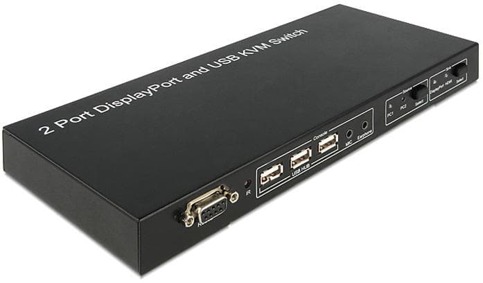 DeLock 2-Port DisplayPort KVM Switch with USB and Audio (11367)