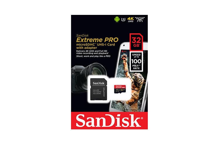 SanDisk Extreme Pro microSDHC Class 10 UHS-I U3 V30 A1 100/90MB/s 32GB