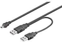 MicroConnect 2x USB A - USB Mini-B 2.0 0,6m