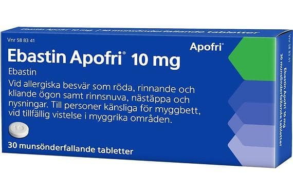 Ebastin Apofri 10mg 30 Tabletter