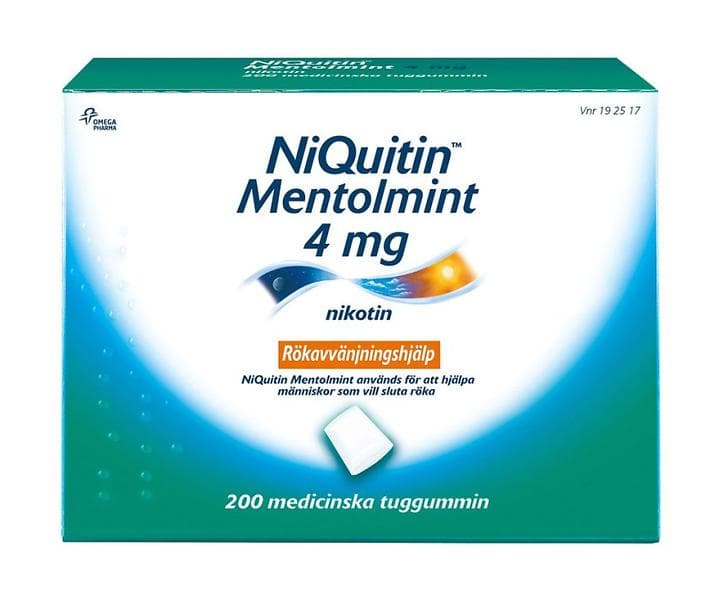 NiQuitin Medicinskt Tuggummi Mentolmint 4mg 200st