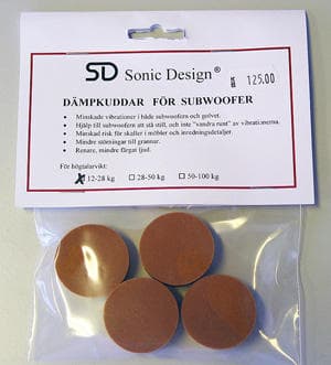 Sonic Design Dämpkuddar för Subwoofer 50-100kg 4-pack