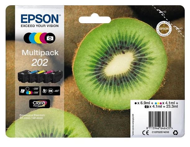 Epson 202 (Svart/Cyan/Magenta/Gul)