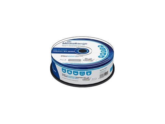MediaRange BD-R 25GB 6x 25-Pack Spindel Printable