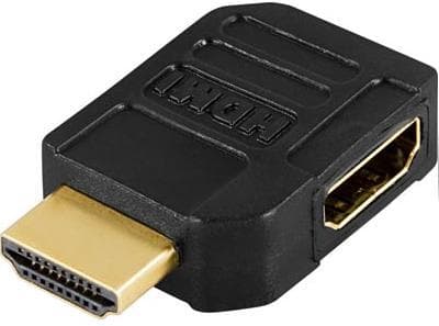 Deltaco HDMI - HDMI M-F Adapter Vinklad Vänster