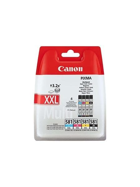 Canon CLI-581 XXL (Svart/Cyan/Magenta/Gul)
