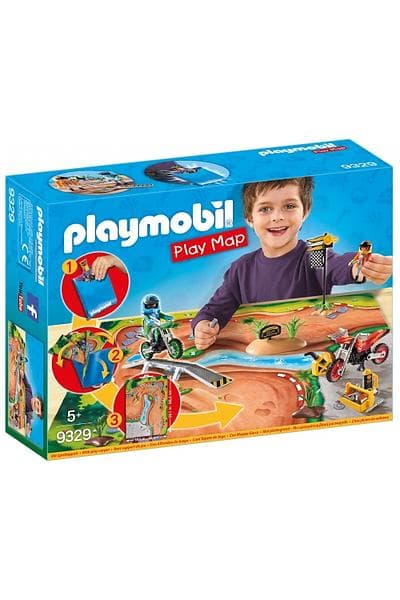 Playmobil Action 9329 Play Map Motocross