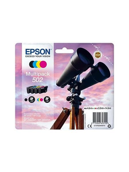 Epson 502 (Svart/Cyan/Magenta/Gul)